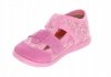 MILAMI 118 BR-61 PINK kapcie dziewczęce różowe na rzepy